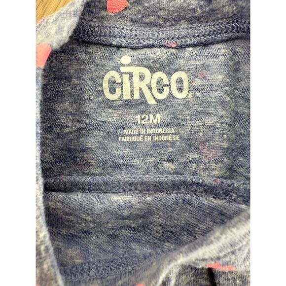 Circo Girls Pink and Purple Heart Heathered Long Sleeve Crew Neck Shirt Size 12M - Picture 6 of 7